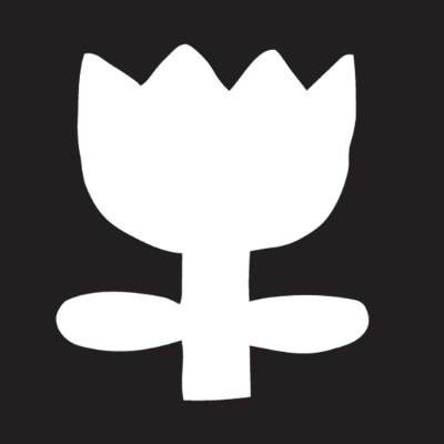 Black and white image of tulip