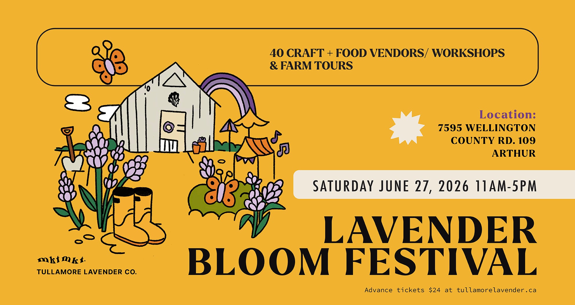 Lavender Bloom Festival Saturday June 2026 graphic
